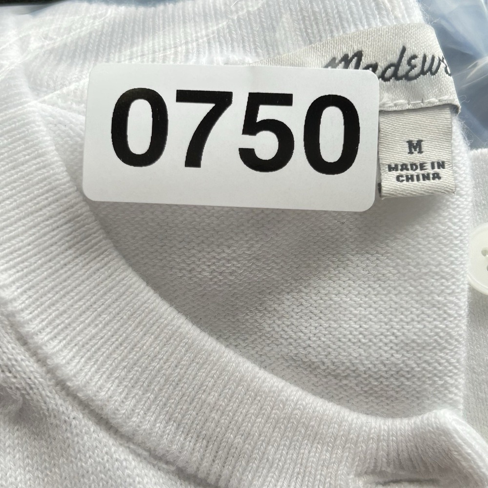 Madewell Button-Front Cardigan in 100% Cotton - White New - Picture 11 of 11